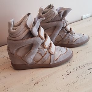 Isabel Marant Beckett Suede Wedge Sneakers